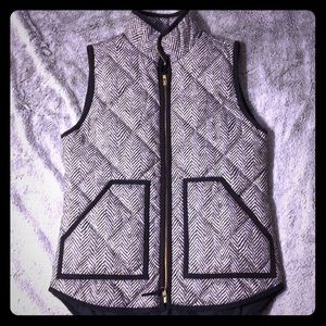 J.Crew Herringbone Puffer Vest XXS